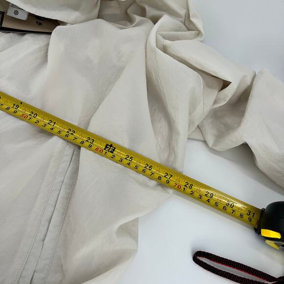 NWT Nike Swoosh Women's Cream Windbreaker Oversized Baggy Sport Jacket XL 1X 2XL - Picture 9 of 10